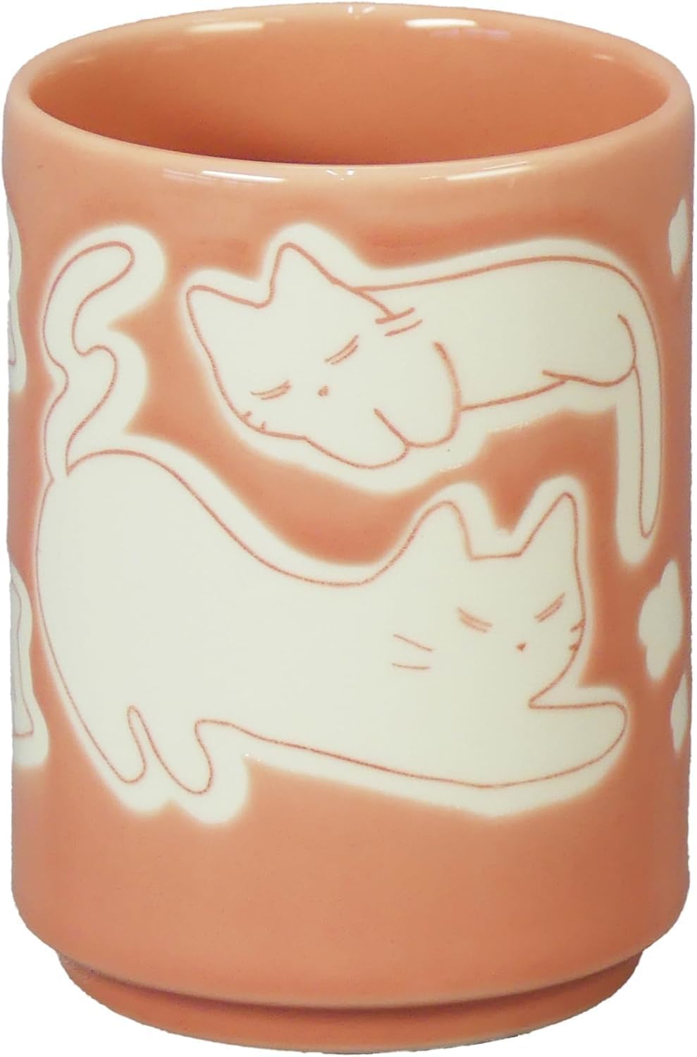 Japanese Pink Cat Tea Cup, Japanese Porcelain Tableware