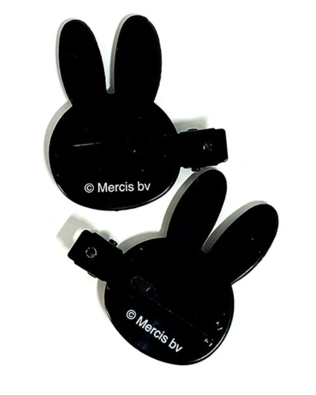 Miffy Hair Clip -Die Cut Bangs Accessories (Black color)