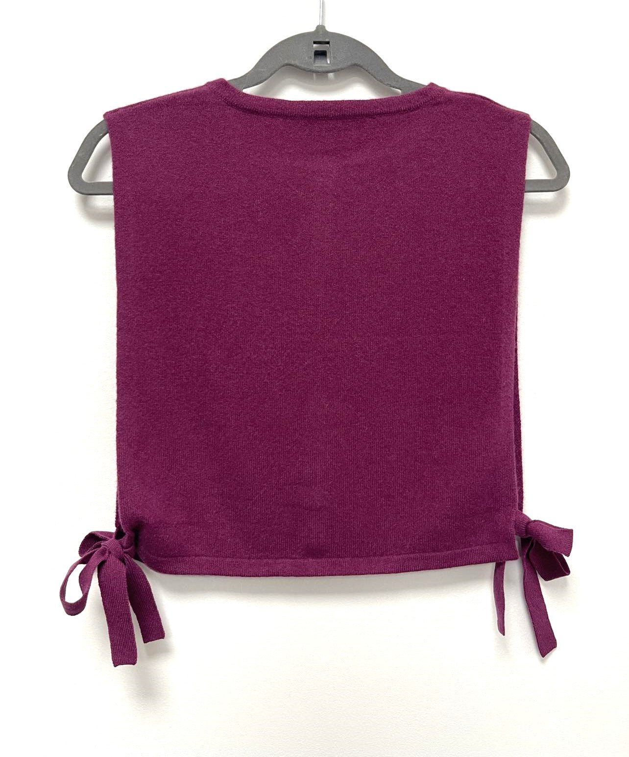 CASHMERE Knitted Poncho in Burgundy
