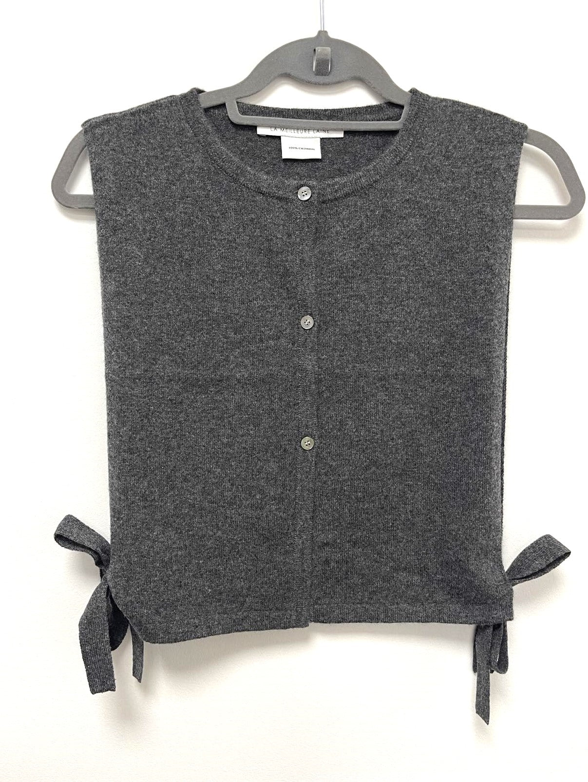CASHMERE Knitted Poncho in Charcoal.