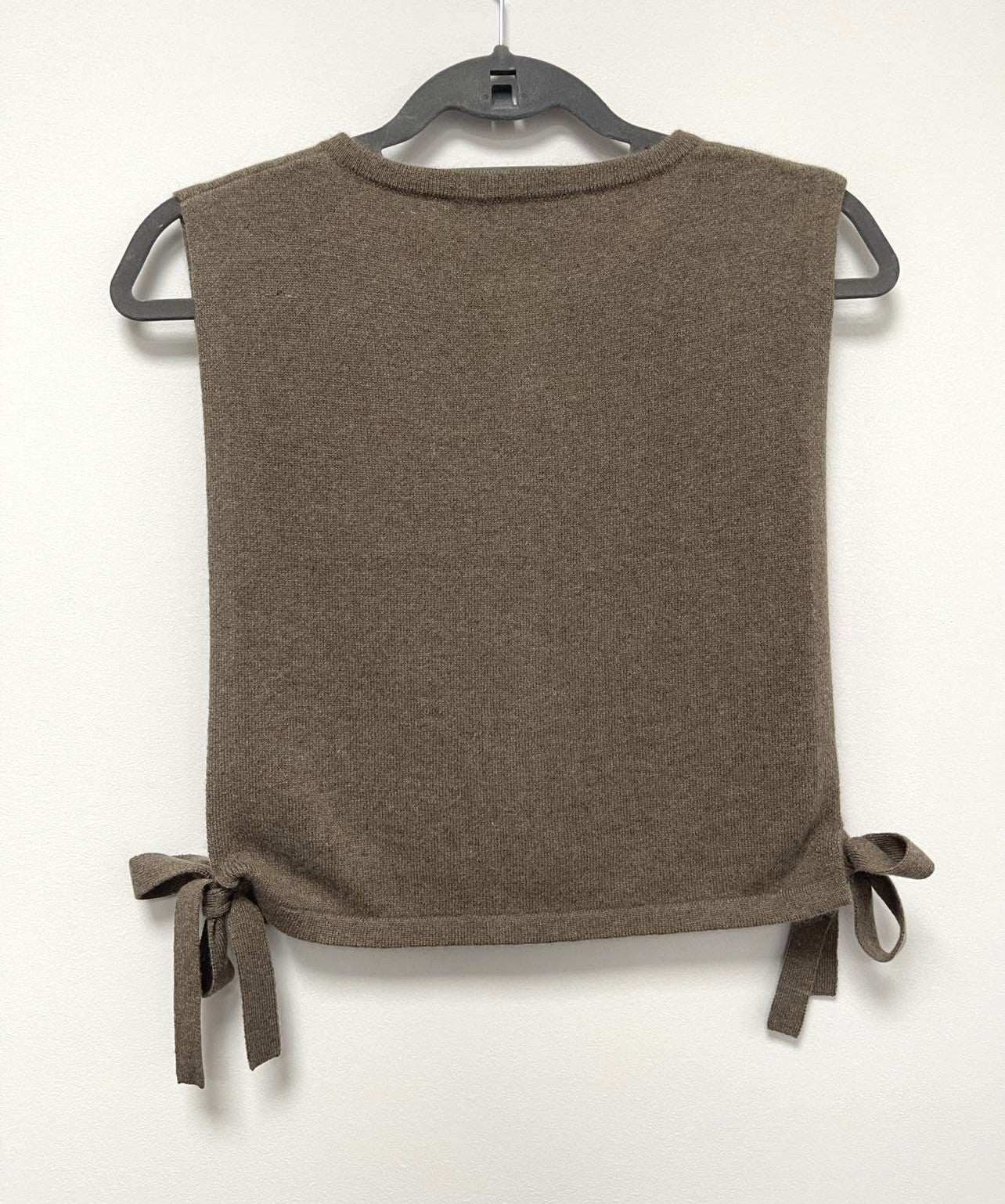 CASHMERE Knitted Poncho in KHAKI