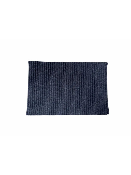 100% Cashmere Ribbed Band in Charcoal