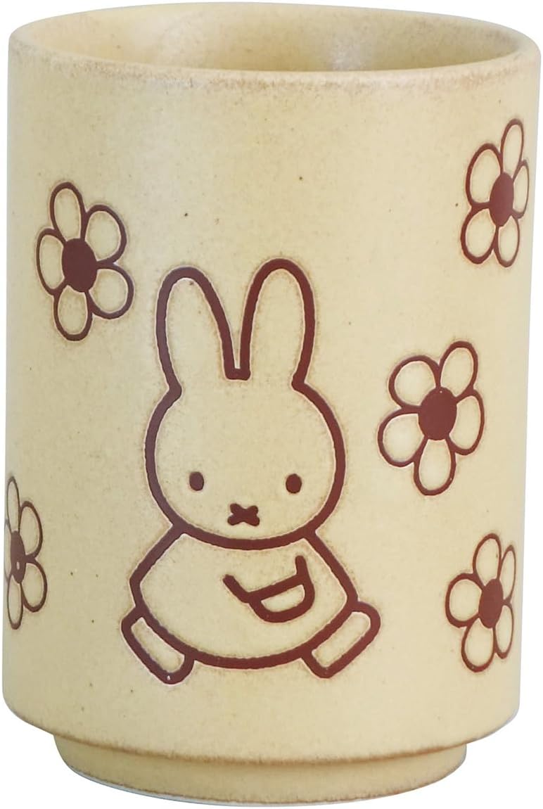 Miffy Floral Tea Cup in Yellow Beige -Japanese Porcelain (270ml)