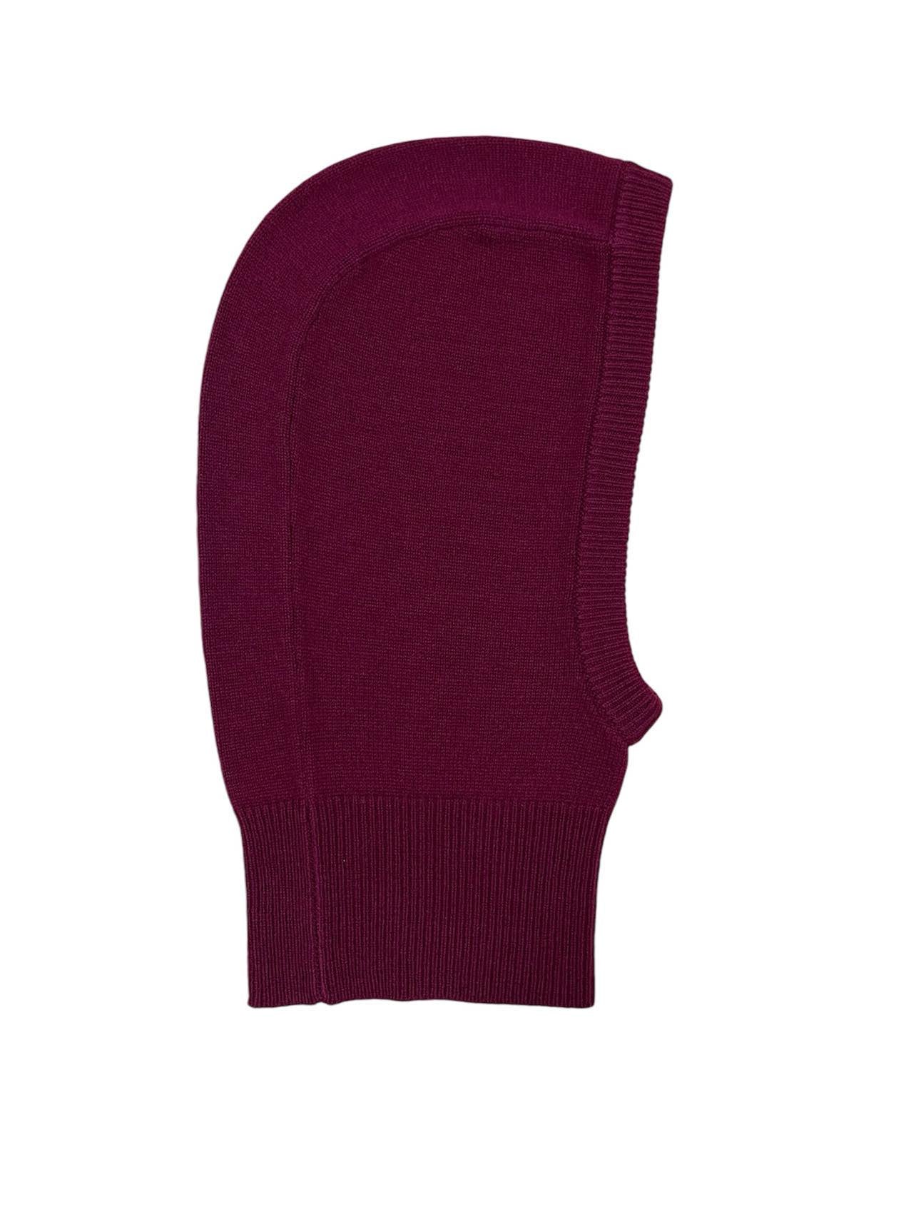 Burgundy Wool Cashmere Blend Hood