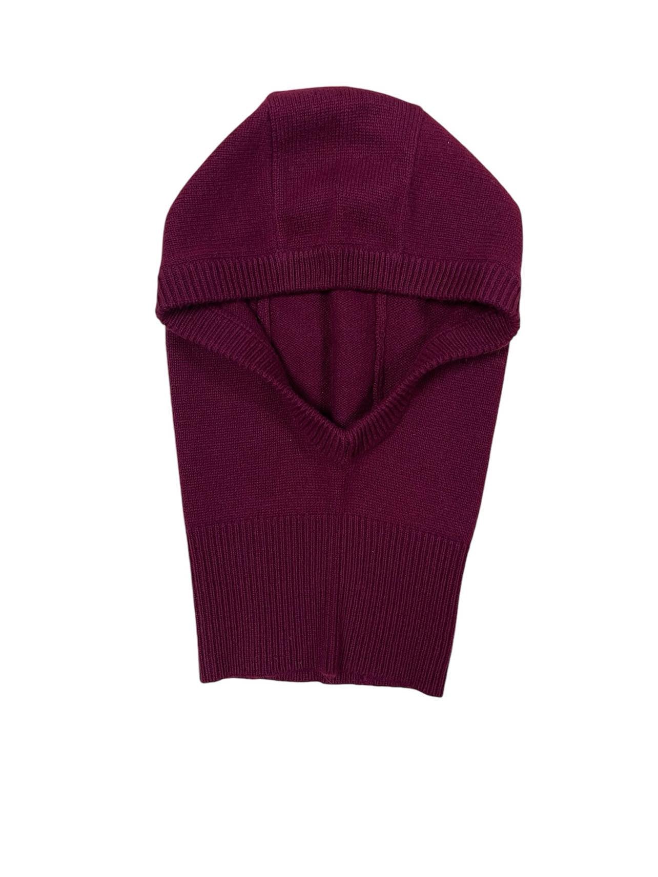 Burgundy Wool Cashmere Blend Hood