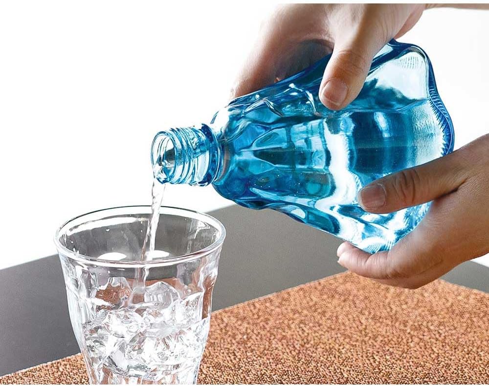 Mount Fuji Glass Bottle with Cap (Made in Japan)