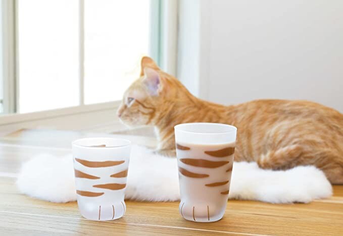 Japanese Aderia Cat Paw Tumbler – 230ml Cat Glass (Made in Japan)