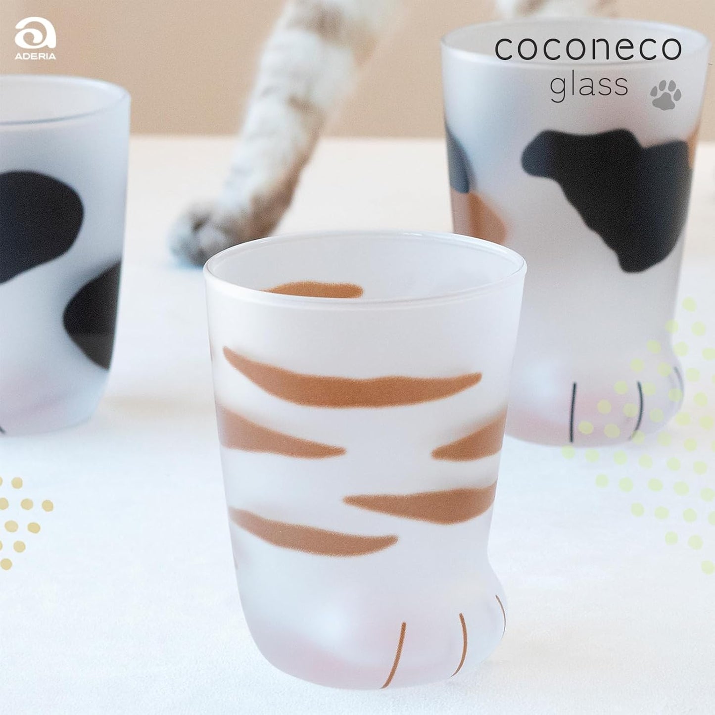 Japanese Aderia Cat Paw Tumbler – 230ml Cat Glass (Made in Japan)
