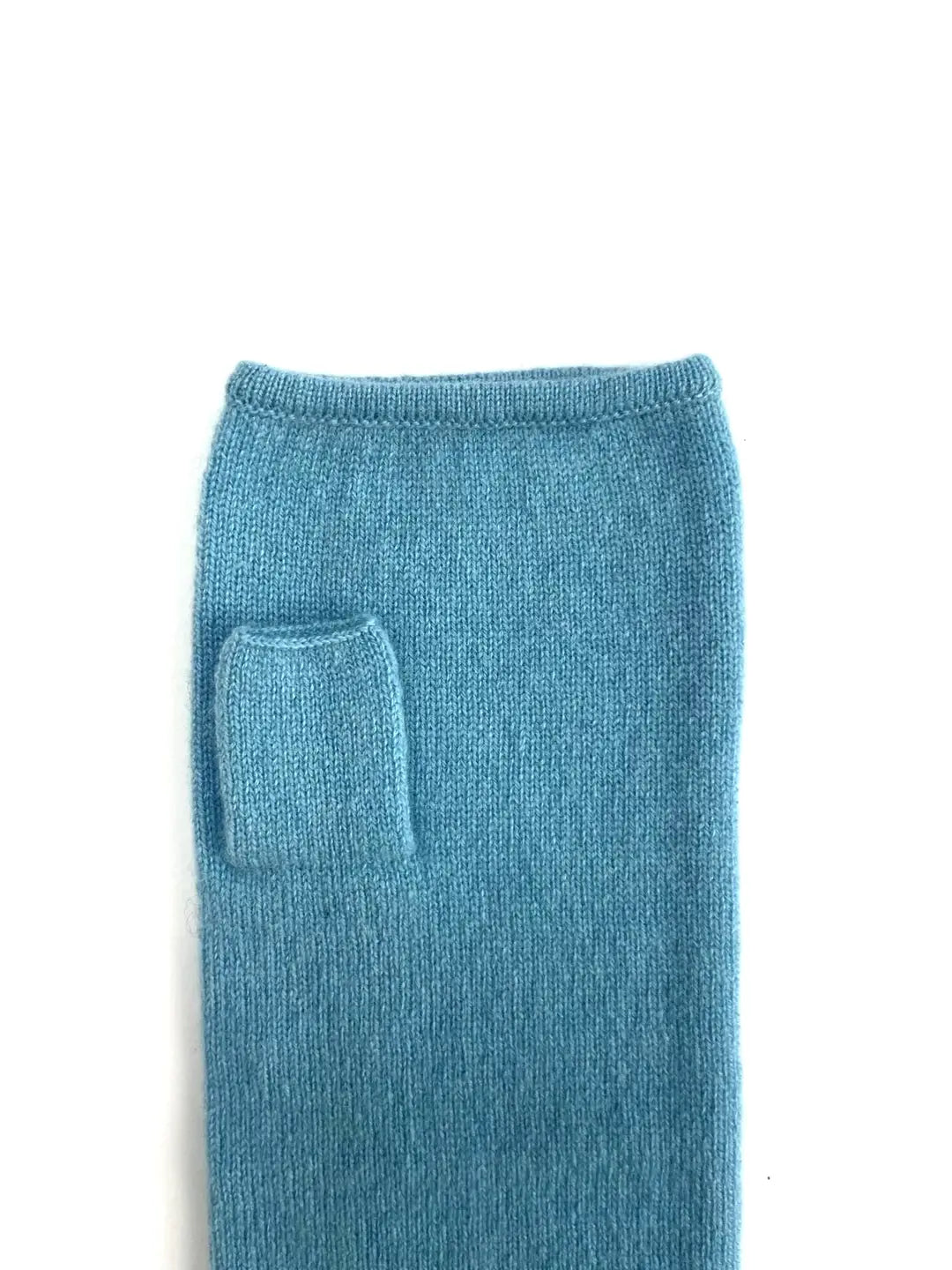 CASHMERE FINGERLESS GLOVES in Blue