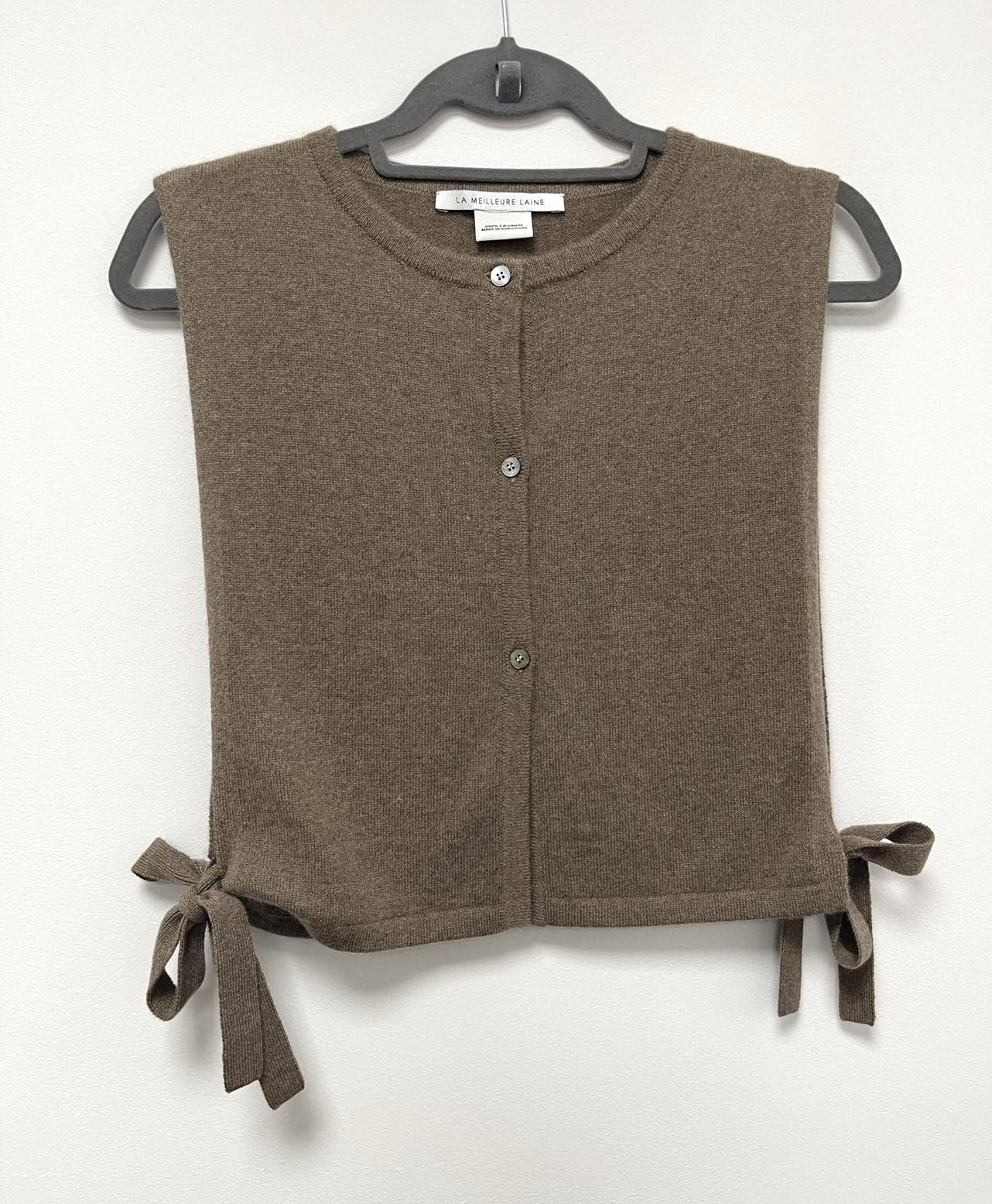 CASHMERE Knitted Poncho in KHAKI