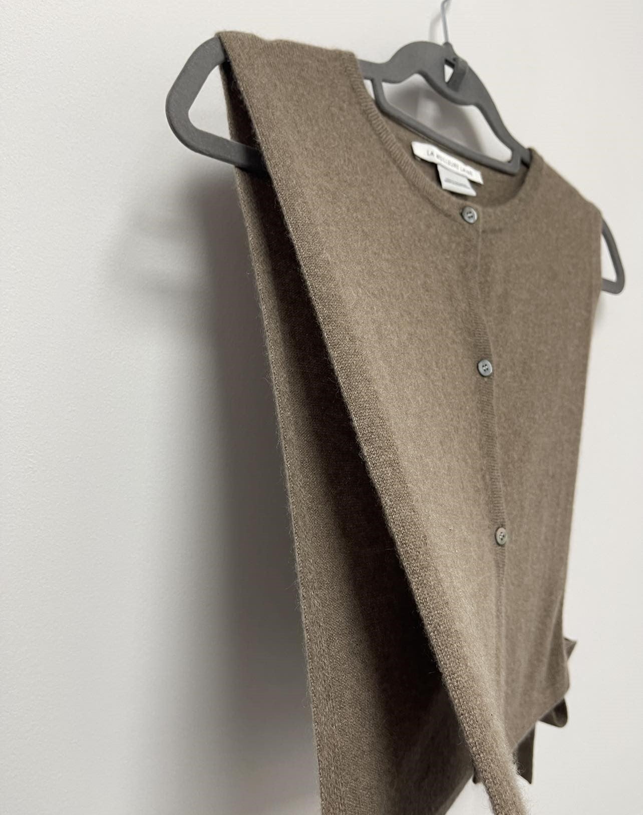 CASHMERE Knitted Poncho in KHAKI