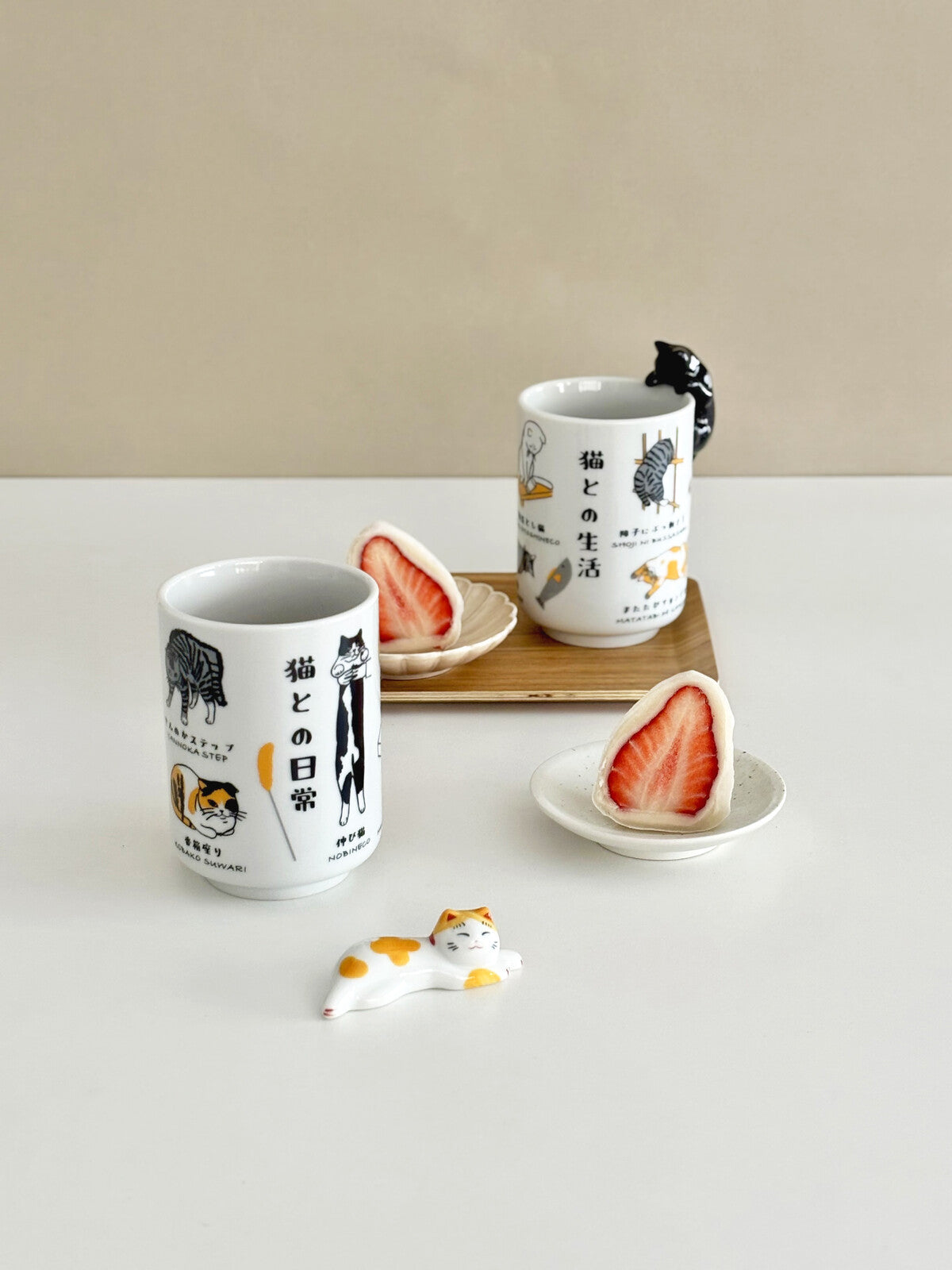Japanese Cat Life Mug –  Daily Life with Cats Porcelain Mug (280ml) Made in Japan- Marusan Kondo