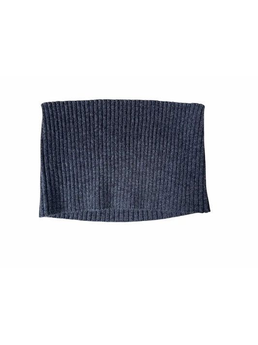 100% Cashmere Ribbed Band in Charcoal