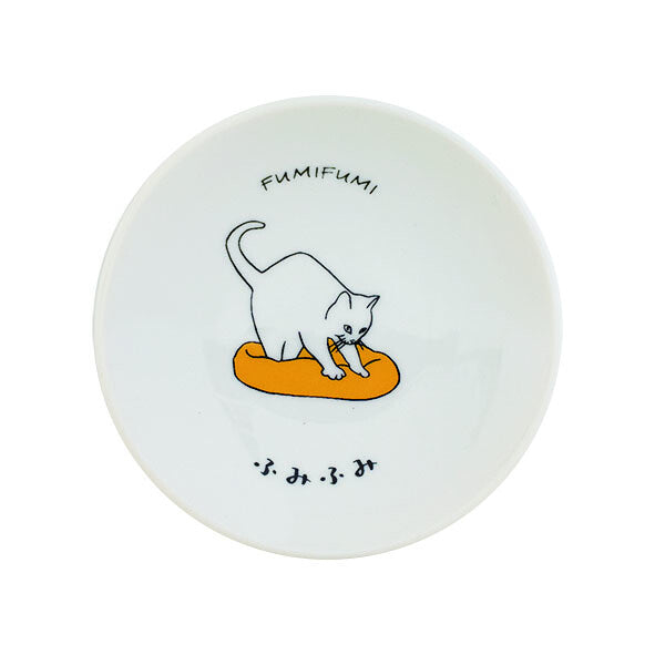 Japanese Cat Life Mini Plate – Fumifumi Porcelain Dish (Made in Japan)- Marusan Kondo
