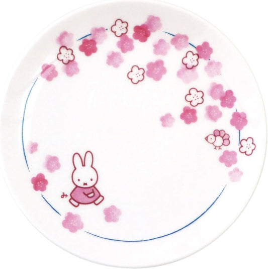 Miffy Flower Japanese Porcelain Plate (17cm  Floral Dish)