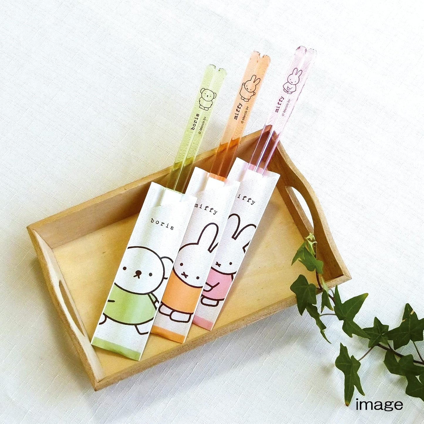 Miffy Clear Orange Chopticks (Made in Japan)