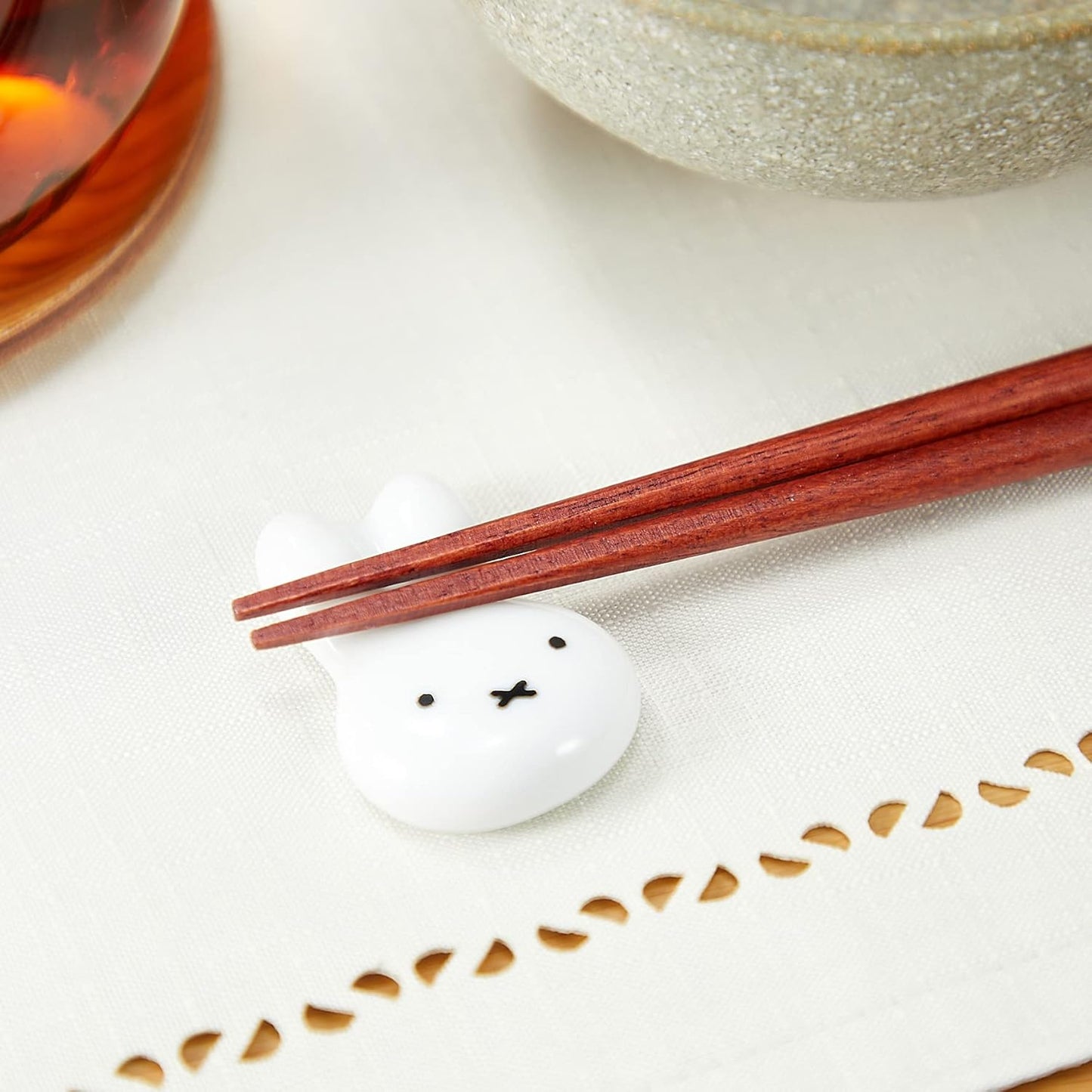 Miffy Face Porcelain Chopstick Rest