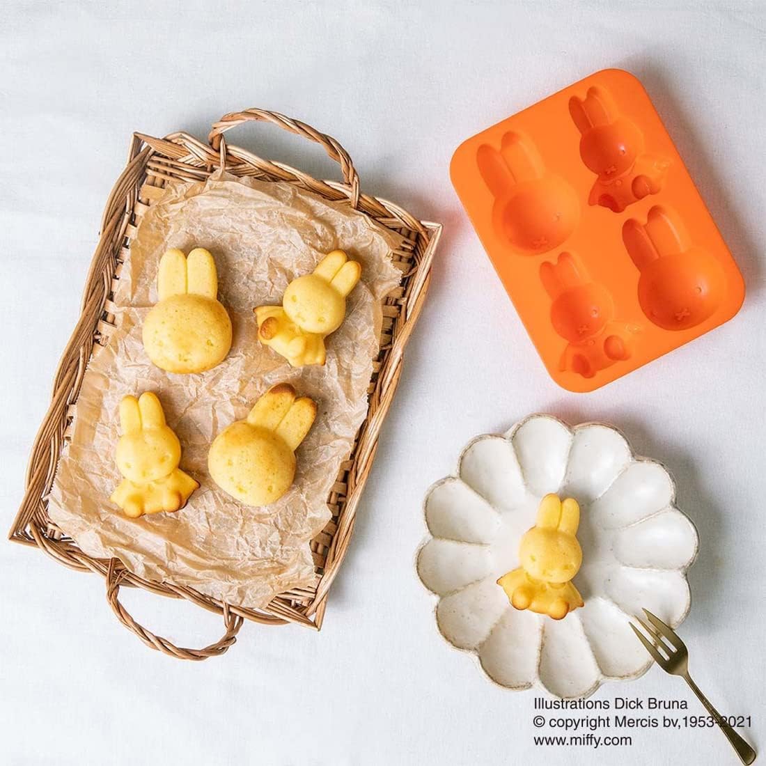 Miffy Madeleine Silicone Mold Set of 4 Oven Microwave Dishwasher Safe