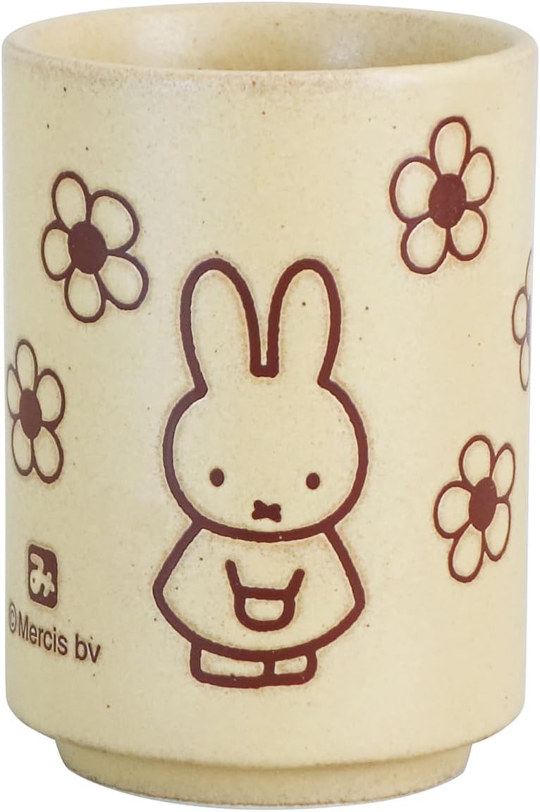 Miffy Floral Tea Cup in Yellow Beige -Japanese Porcelain (270ml)