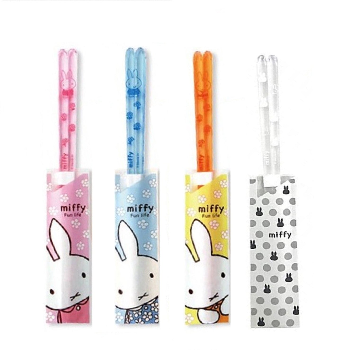 Miffy Clear Blue Flowers Chopticks (Made in Japan)
