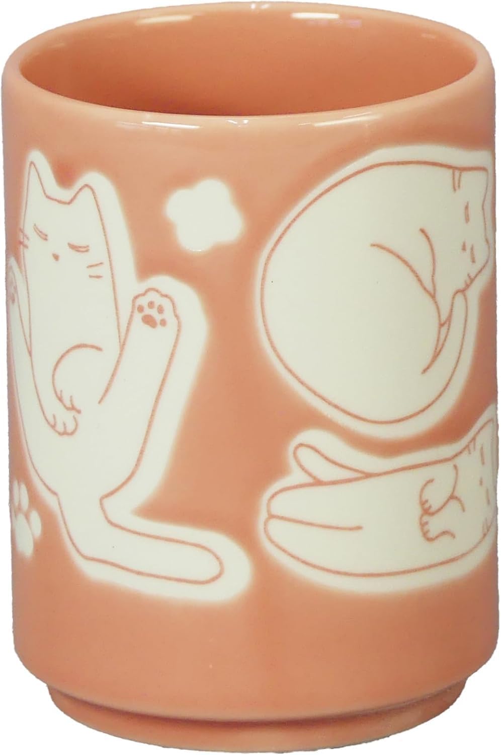 Japanese Pink Cat Tea Cup, Japanese Porcelain Tableware
